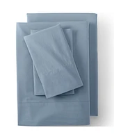 Lands' End Essential Garment Washed Cotton Percale Bed Sheet Set