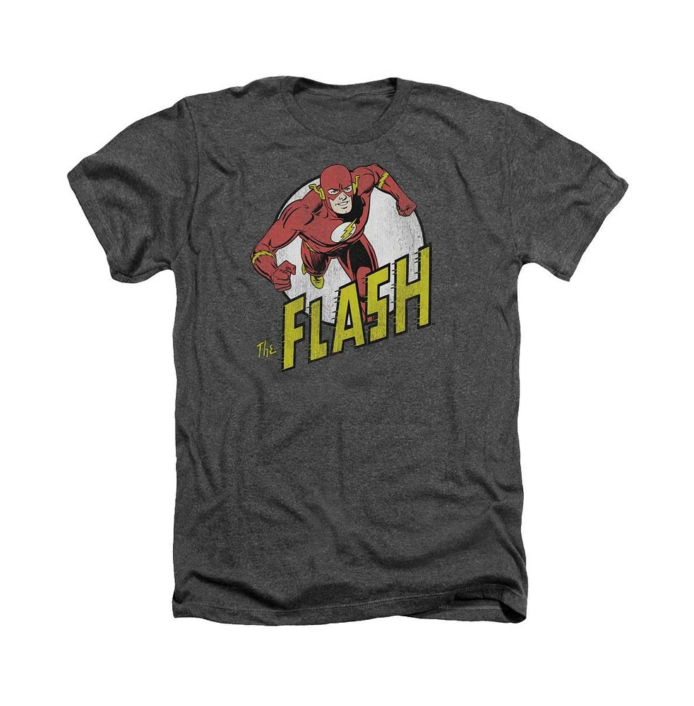 Flash Men's Dc Comics Run Adult Heather Tee / T-Shirt