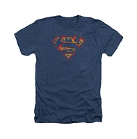 Superman Men's Super Distressed Adult Heather Tee / T-Shirt