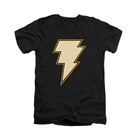 Black Adam Men's Chest Emblem Short Sleeve Adult V Neck Premium Cotton Tee / T-Shirt