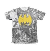 Batman Men's Collage Adult Poly/Cotton Short Sleeve Tee / T-Shirt