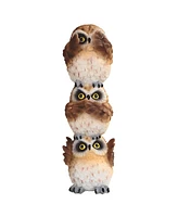 Fc Design "2-pc Set" 8"H Hear-No, See-No, Speak-No Evil Stacked Owls Figurine Statue Ornament Home Room Office Decor and Perfect Ideas for Housewarmin