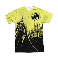 Batman Men's Bat Signal Short Sleeve Adult 100% Poly Crew Tee / T-Shirt