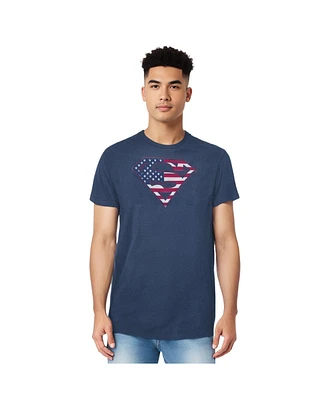 Superman Mens U S Shield Adult Heather Tee / T-Shirt