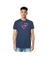 Superman Men's U S Shield Adult Heather Tee / T-Shirt