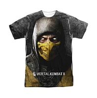 Mortal Kombat X Men's Finish Him Short Sleeve Adult Poly Crew Tee / T-Shirt