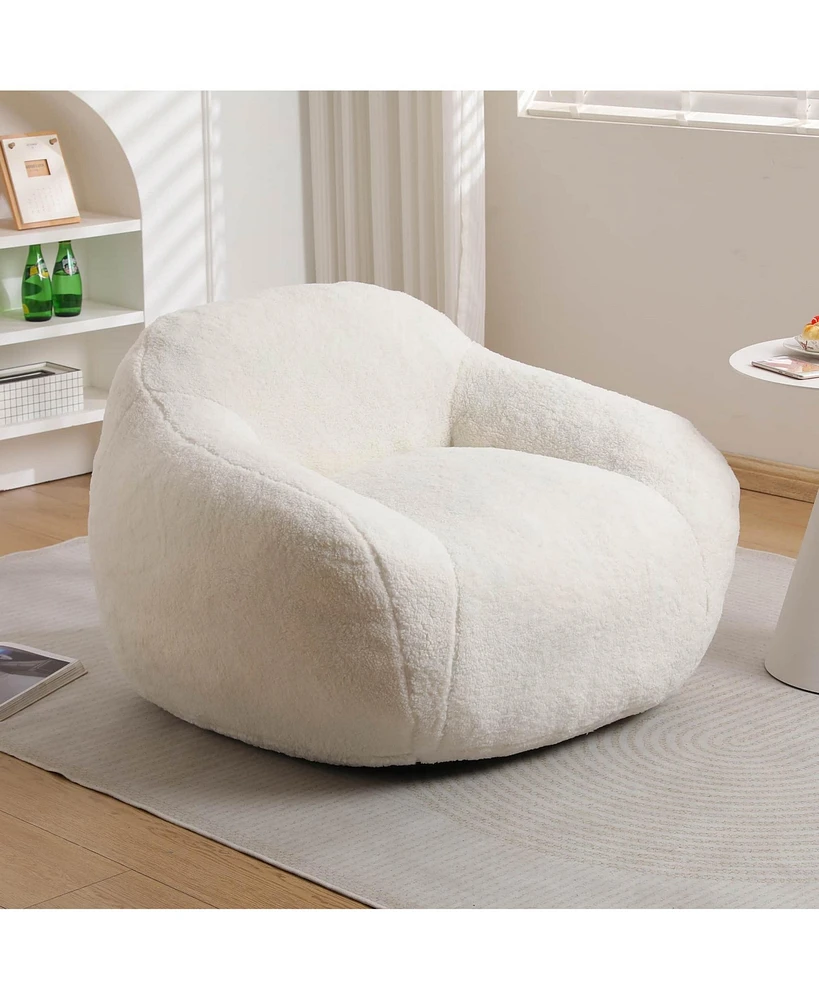 The Pop Home Giant Bean Bag Chair for Adults, Comfy Beanbag Couch with Armrests Living Room & Bedroom-The