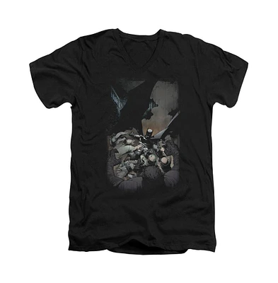 Batman Men's Short Sleeve Adult V Neck Tee / T-Shirt