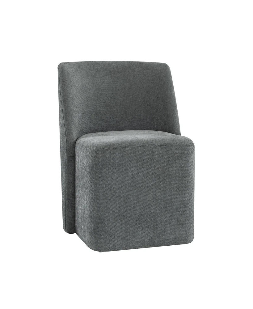 Hulala Home Scott Modern Dining Chair with Lightweight Construction and Universal Wheels