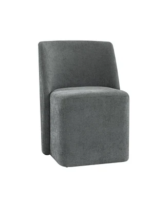 Hulala Home Scott Modern Dining Chair with Lightweight Construction and Universal Wheels