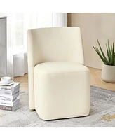 Hulala Home Scott Modern Dining Chair with Lightweight Construction and Universal Wheels
