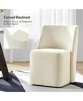 Hulala Home Scott Modern Dining Chair with Lightweight Construction and Universal Wheels