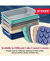 Bakken- Swiss Premium Non-Stick Ceramic 8"x15.5" Rectangle Pan - Aluminized Steel with Coating, Pfoa & Pfas Free