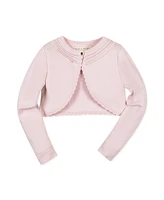 Hope & Henry Girls' Organic Cropped Special Detail Sweater Cardigan, Kids