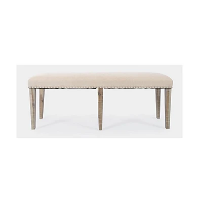 Jofran Fairview Transitional 52" Backless Upholstered Dining Bench