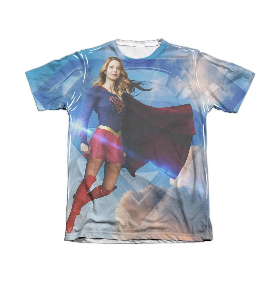 Supergirl Men's Up The Sky Adult Poly/Cotton Short Sleeve Tee / T-Shirt