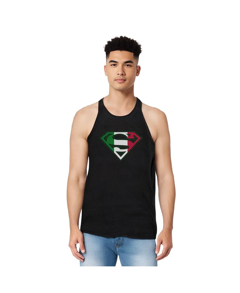 Superman Men's Italian Shield Adult Tank Top