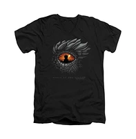 House Of The Dragon Men's Eye Of The Dragon Short Sleeve Adult V Neck Premium Cotton Tee / T-Shirt