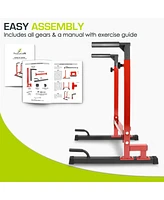 ProsourceFit Power Dip Station, Red