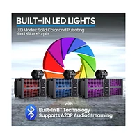Pyle 11" Powered Atv/Utv Soundbar System with Bluetooth & Led Lights