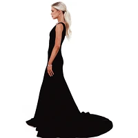 Pia Gladys Perey Women's Maxi V-Neck Red Carpet Ready Dress