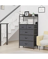 5 Drawers Dresser for Bedroom, Chest of Drawers with Shelf