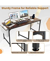 Gouun 60 Inch Computer Desk with Charging Station Storage Bag