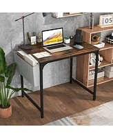 Gouun 32 Inch Home Office Desk with Charging Station Storage Bag and Headphone Hook