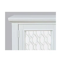 Jofran Isabella 38" Luxury Mirrored Accent Storage Cabinet