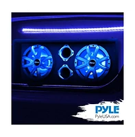 Pyle Dual Subwoofer Box System, 12'' Vented Enclosure, 1200W Max, Led Lights