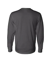 Black Adam Men's Logo With Character Long Sleeve Adult Tee / T-Shirt