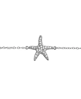 Bling Jewelry Vacation Beach Cz Starfish Anklet Ankle Bracelet Sterling Silver