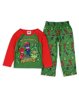 Pj Masks Toddler Boys Gekko Catboy Owlette My Favorite Christmas Heroes Pajama Set