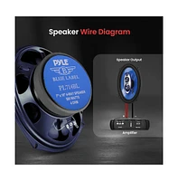 Pyle 7'' x 10'' Four-Way Quadriaxial Car Speakers, 500W, Blue (Pair)