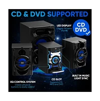 Pyle 5.25” 2-Way Bluetooth Wireless Speaker System - Waterproof, 500W Max Power, 1/2” Tweeter, Compact Design