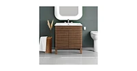 Freestanding Bath Vanity with White Ceramic Top Unassembled for bathroom