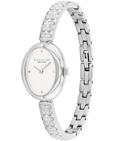 Coach Women's Sammy Silver Tone Stainless Steel Bangle Bracelet Watch