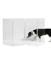 Hiddin Clear Freestanding Pet Gate Zig Zag