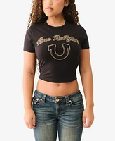 True Religion Women's Arched Logo Baby Top