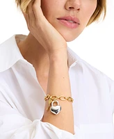 Kate Spade New York Two-Tone Heart Lock & Key Charm Bracelet