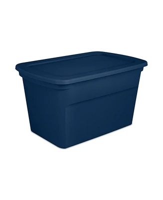 Sterilite Classic Lidded Stackable Gal Storage Tote Container, Blue