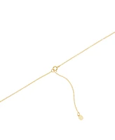 Cubic Zirconia Vine Pendant Necklace in 14k Gold-Plated Sterling Silver, 16" + 3" extender