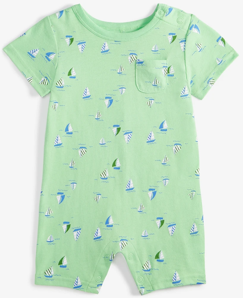 First Impressions Baby Boys Sailboat-Print Sunsuit, Exclusively at Macy's