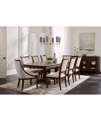 Nelman 9-Pc. Rectangular Dining Set (Table, 6 Side Chairs & 2 Host Chairs), Created for Macy's