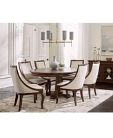 Nelman 7-Pc. Round Dining Set (Table & 6 Host Chairs), Created for Macy's