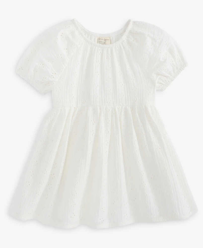 First Impressions Baby Girls Woven Cotton Eyelet Dress, Exclusively at Macy's