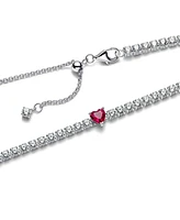 Pandora Sterling Silver Halo Heart Choker Necklace