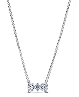 Pandora Sterling Silver Sparkling Bow Necklace