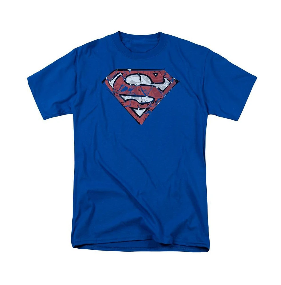 Superman Big & Tall Ripped And Shredded Short Sleeve Adult Tee / T-Shirt