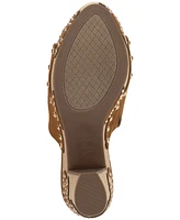 Jessica Simpson Women's Shelbie Floral Wood Heeled Platform Sandals